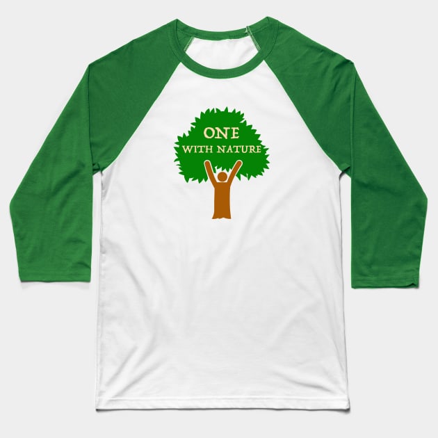 One With Nature Baseball T-Shirt by FlashMac